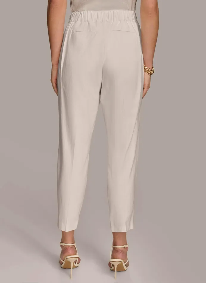 Women Pants Donna Karan PULL ON TROUSER WITH PLEATS Cream