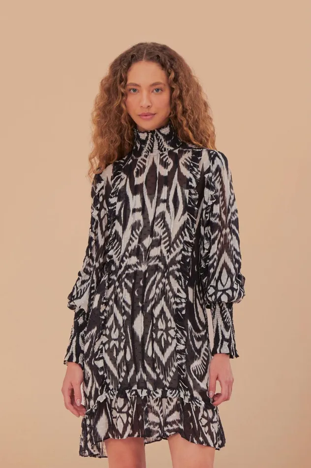 Women Pineapple Ikat Black Mini Dress Pineapple Ikat Black FARM Rio Mini Dresses Women Pineapple Ikat Black Mini Dress Pineapple Ikat Black FARM Rio Mini Dresses