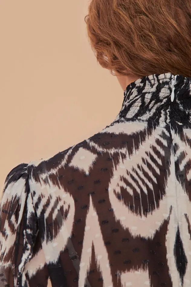 Women Pineapple Ikat Black Mini Dress Pineapple Ikat Black FARM Rio Mini Dresses