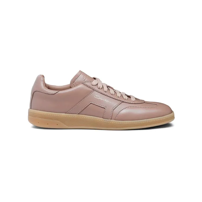 Women Pink Tumbled Leather Dbs Oly Sneaker Santoni Sneakers