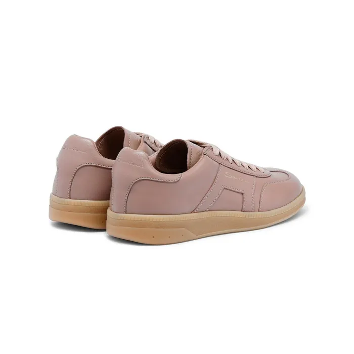 Women Pink Tumbled Leather Dbs Oly Sneaker Santoni Sneakers