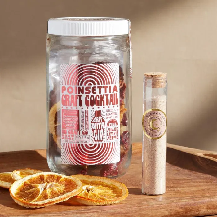 Women Poinsettia Craft Cocktail Set Sundance Catalog Seasonal