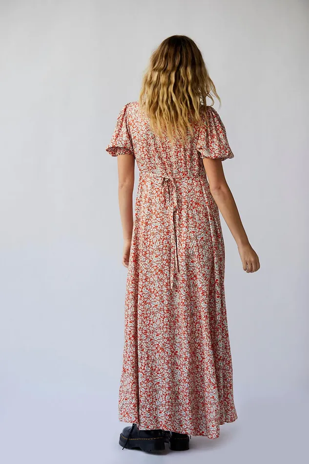 Women Printed Dresses Free People Debbie Jean Shirtdress Red