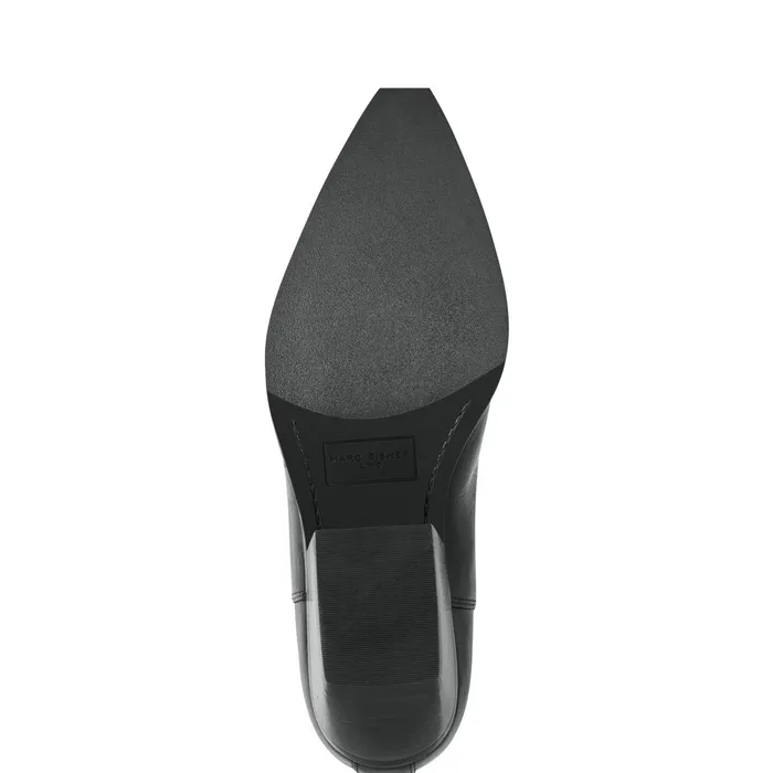 Women Pryce Western Bootie Black Leather Marc Fisher Boots and Booties
