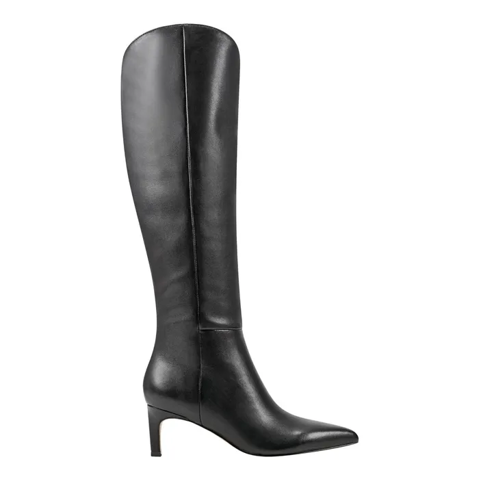 Women Quinnie Dress Boot Black Leather Marc Fisher Boots