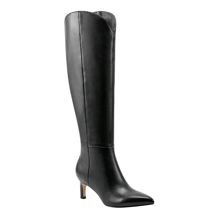 Women Quinnie Dress Boot Black Leather Marc Fisher Boots
