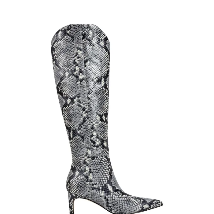 Women Quinnie Dress Boot Snake Print Marc Fisher Dress Boots