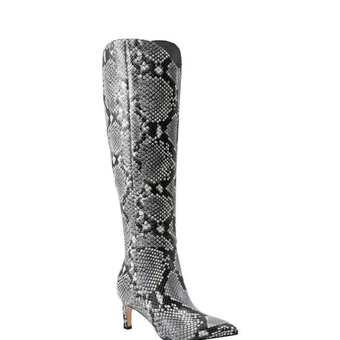 Women Quinnie Dress Boot Snake Print Marc Fisher Dress Boots