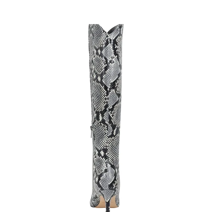 Women Quinnie Dress Boot Snake Print Marc Fisher Dress Boots