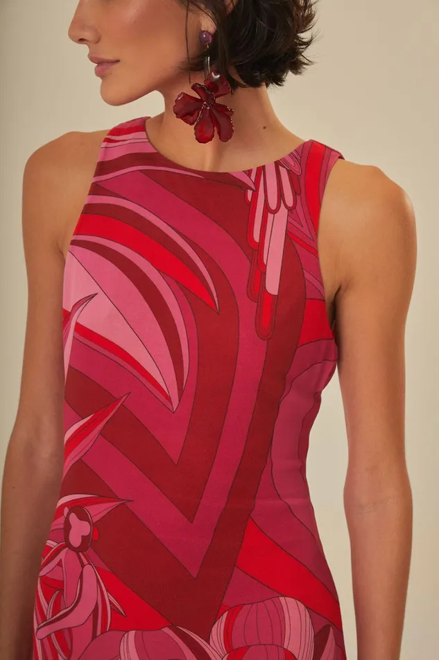 Women Red Endless Summer Tulle Midi Dress Endless Summer Red FARM Rio Midi Dresses