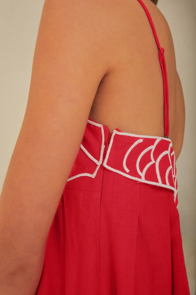 Women Red Fish Top Maxi Dress Red FARM Rio Maxi Dresses