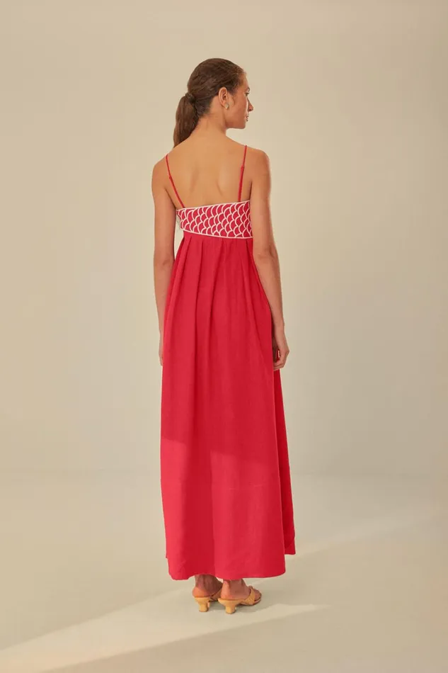 Women Red Fish Top Maxi Dress Red FARM Rio Maxi Dresses
