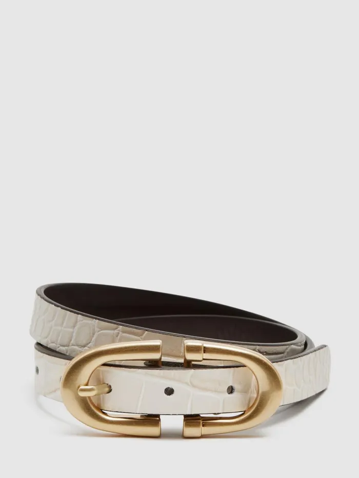Women Reiss Belts Bailey Horseshoe Belt Cream