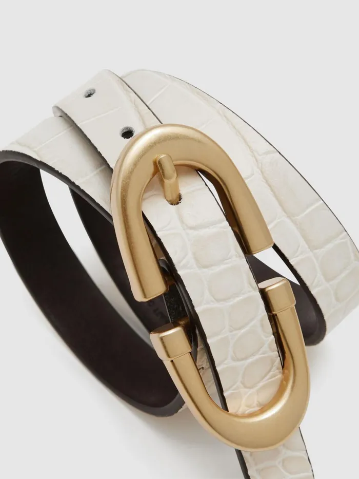Women Reiss Belts Bailey Horseshoe Belt Cream