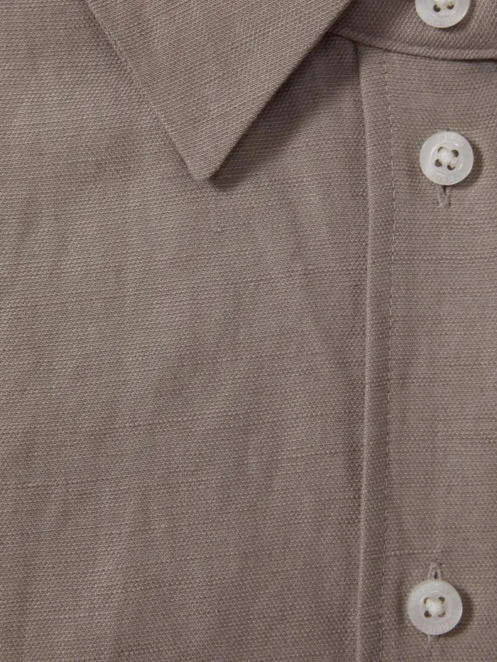 Women Reiss Blouses and Shirts Sian Relaxed Fit Lyocell Linen Button Through Shirt Mink