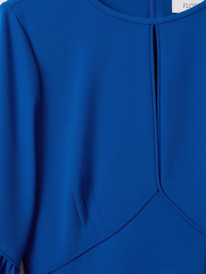 Women Reiss Brands Blouson Sleeve Mini Dress Bright Blue