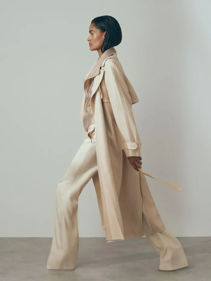 Women Reiss Coats Teya Belted Trench Coat Blush