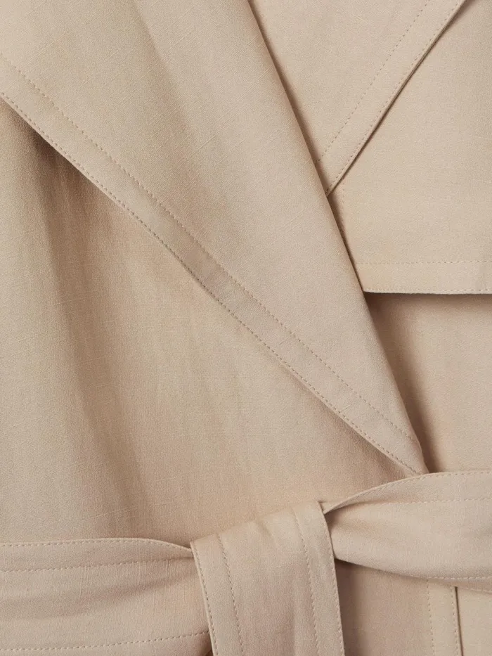 Women Reiss Coats Teya Belted Trench Coat Blush