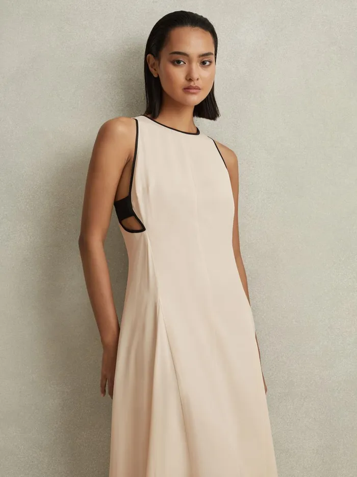 Women Reiss Dresses Darna CutOut Maxi Dress White