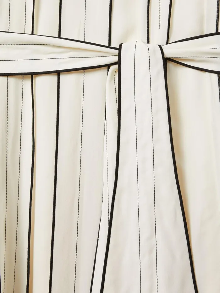 Women Reiss Dresses Sarah Contrast Ruffle Midi Dress Ivory