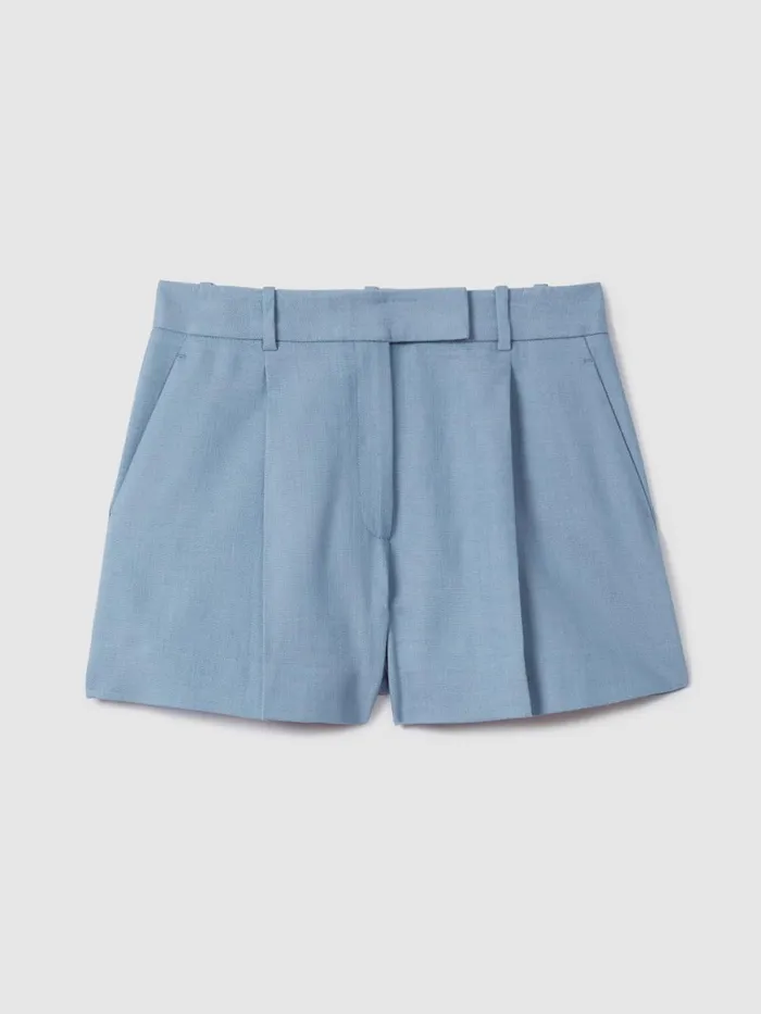 Women Reiss Shorts June Tailored Suit Shorts With TENCEL Fibers Blue