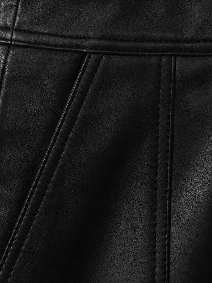 Women Reiss Skirts Edie Leather High Rise Mini Skirt Black