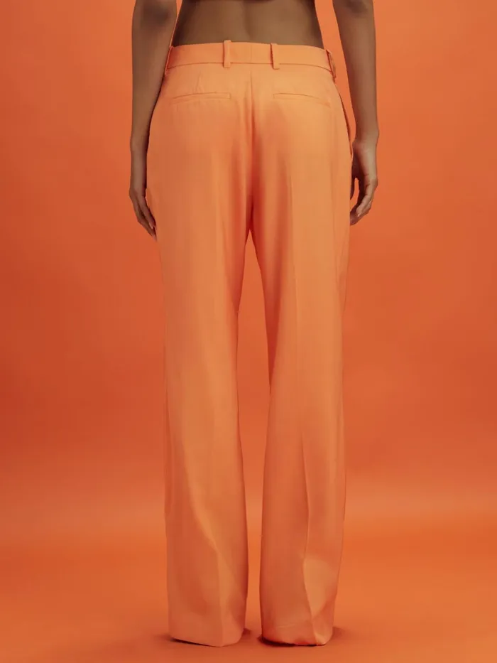 Women Reiss Suits and Tailoring F1 Wide Leg Trousers Papaya