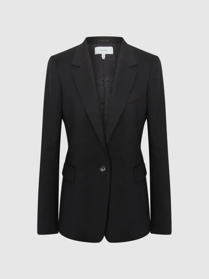 Women Reiss Suits and Tailoring Haisley Single Breasted Suit Blazer Black
