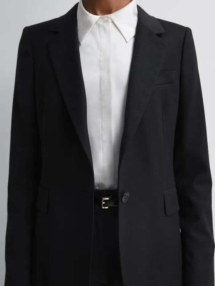 Women Reiss Suits and Tailoring Haisley Single Breasted Suit Blazer Black