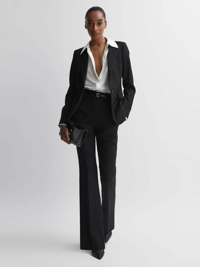 Women Reiss Suits and Tailoring Haisley Single Breasted Suit Blazer Black
