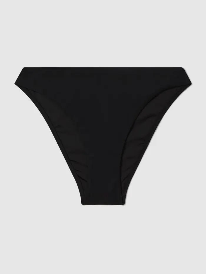 Women Reiss Swimwear Freddie Mid Rise Bikini Bottoms Black