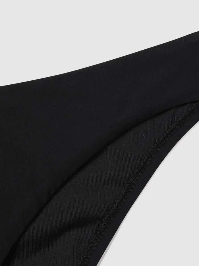 Women Reiss Swimwear Freddie Mid Rise Bikini Bottoms Black