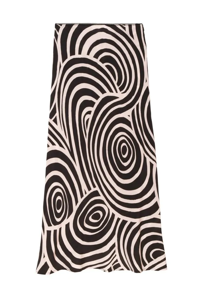 Women RIXO All Clothing Ardith Midi Skirt Whirlpool Mono