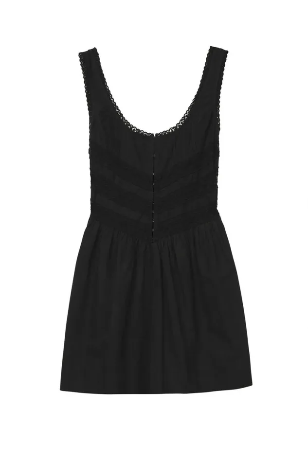 Women RIXO All Clothing Bonita Cotton Mini Dress Black