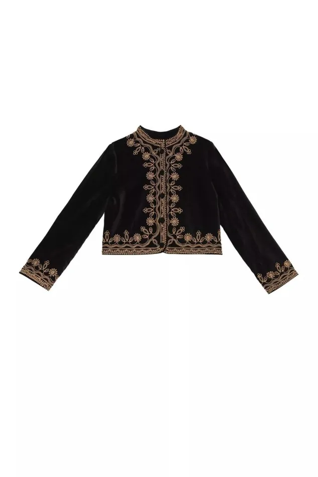 Women RIXO All Clothing Denver Velvet Jacket Soutache Embroidery