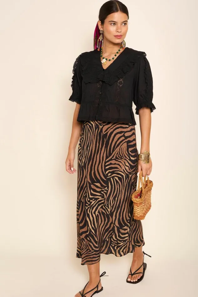 Women RIXO All Clothing Ellery Cotton Blouse Black