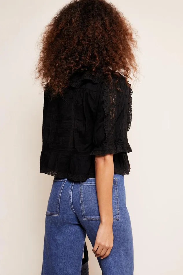 Women RIXO All Clothing Ellery Cotton Blouse Black