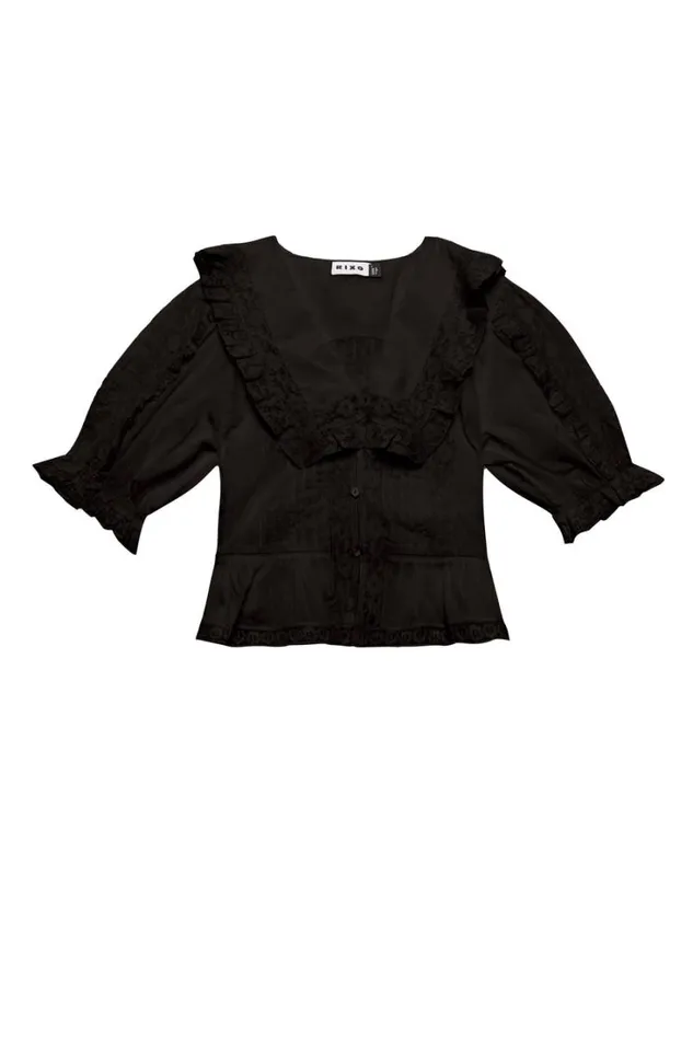 Women RIXO All Clothing Ellery Cotton Blouse Black