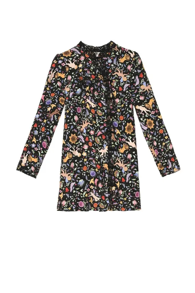 Women RIXO All Clothing Ivy Mini Dress Angel Floral Black