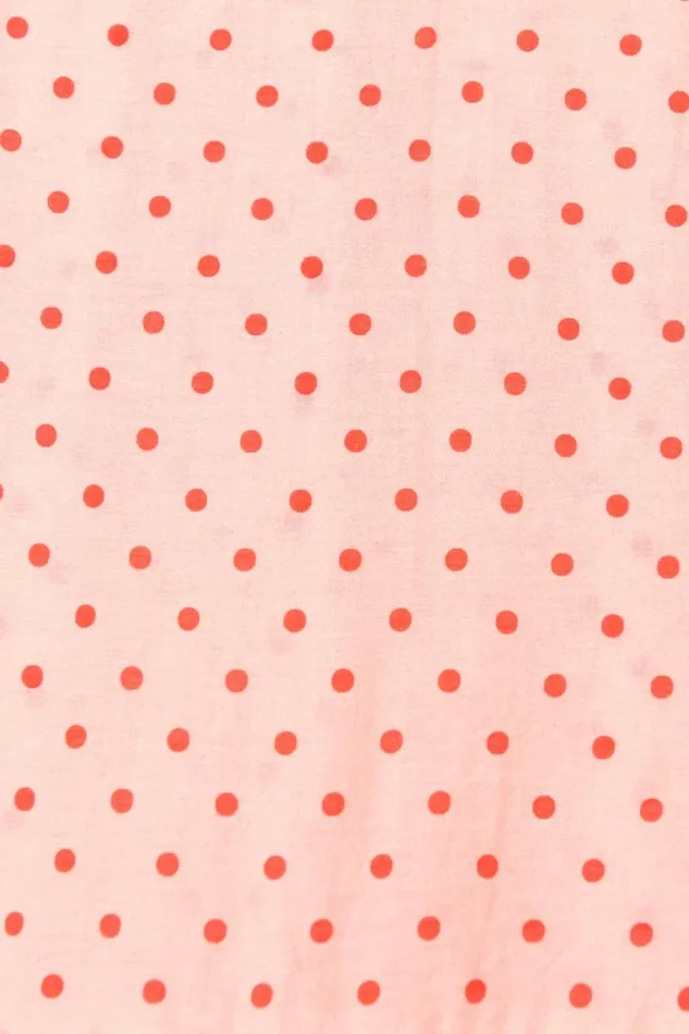 Women RIXO All Clothing Kendall Cotton Midi Dress Pale Pink Polka Dot
