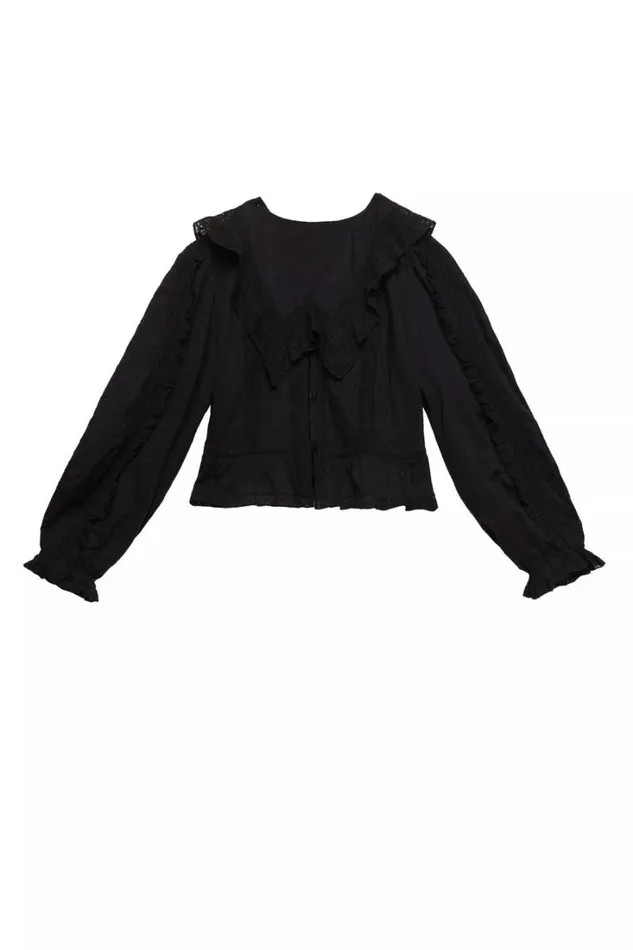 Women RIXO All Clothing Maribelle Cotton Blouse Black