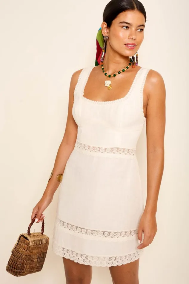 Women RIXO All Clothing Ronan Mini Dress Cream