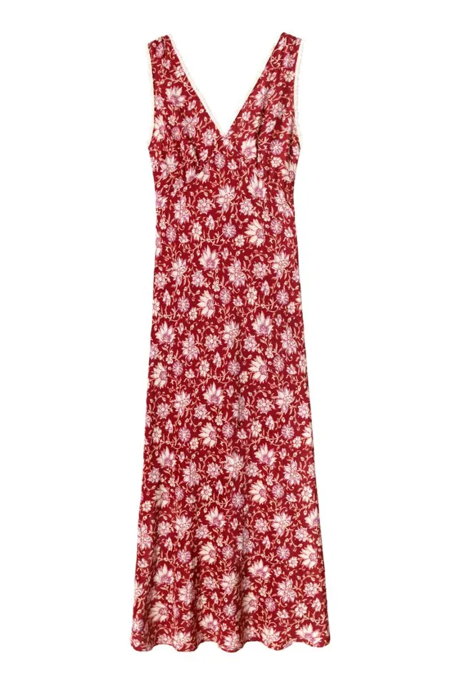 Women RIXO All Clothing Sandrine Midi Dress Jaipur Floral Red