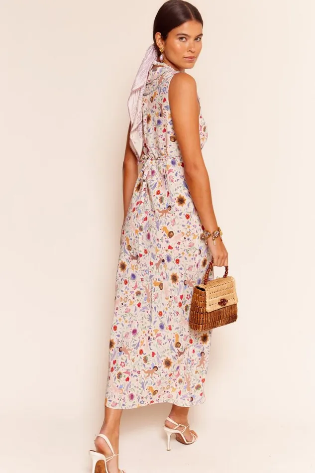 Women RIXO All Clothing Seraphina Midi Dress Angel Floral Cream
