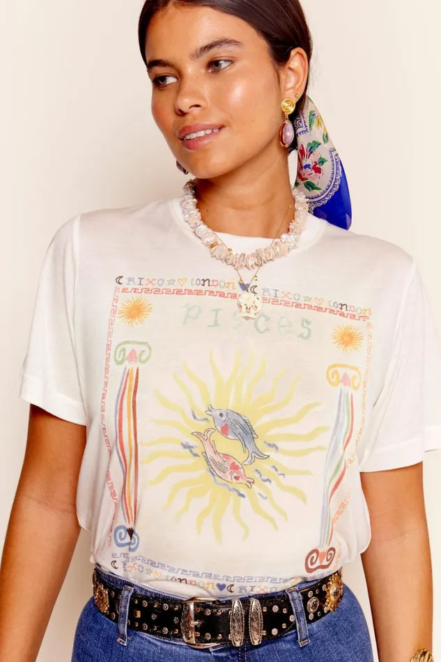 Women RIXO Extended Sizing Ria Zodiac TShirt Pisces