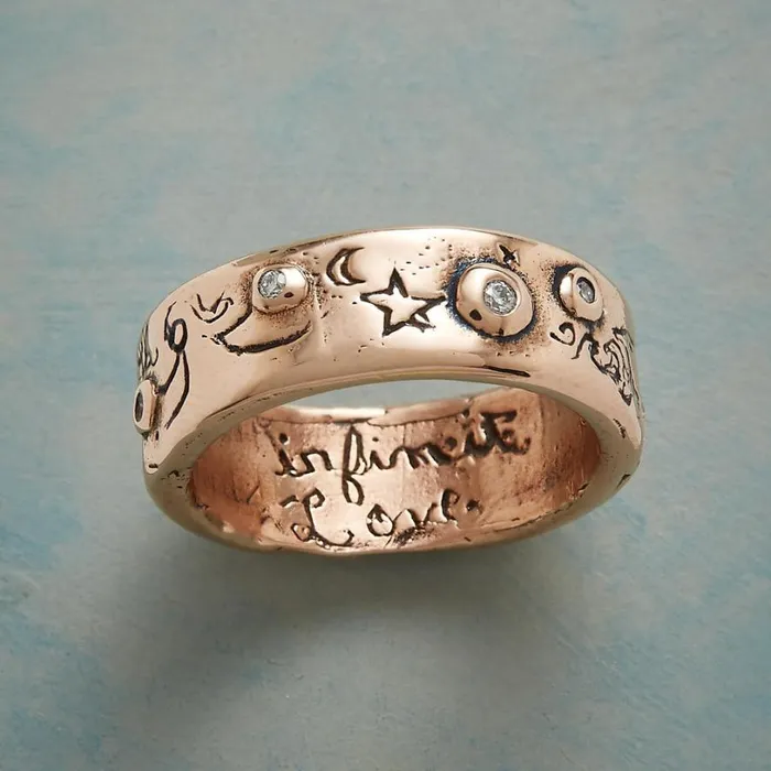 Women Rose Gold Infinite Love Ring Sundance Catalog Rings