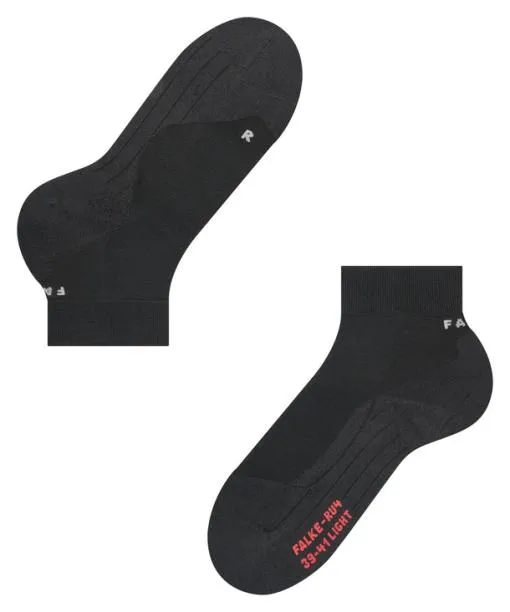 Women RU4 Light Performance Short Women Running Socks Black FALKE Running Socks