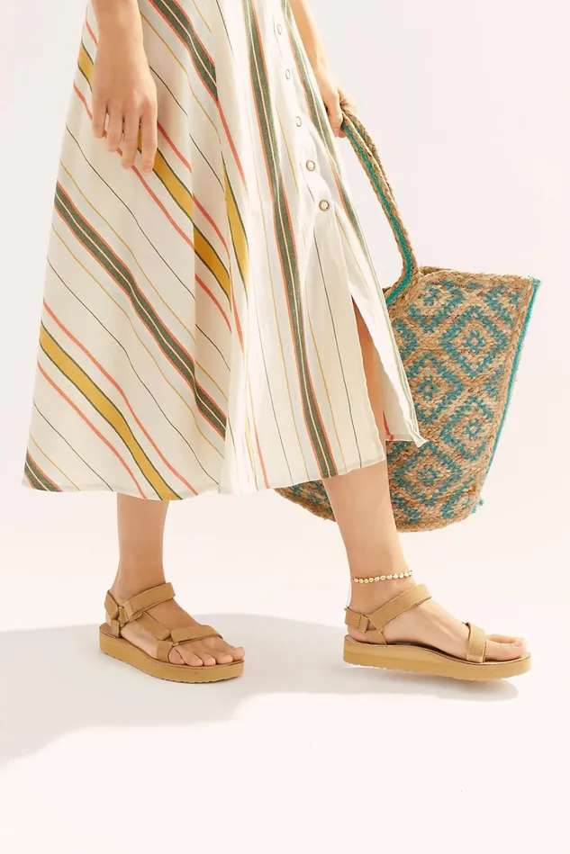 Women Sandals Free People Teva Midform Universal Leather Sandals Desert Sand