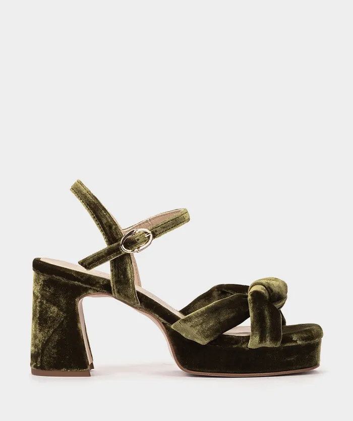 Women Santander Green 8211 Heeled Sandals Pedro Miralles