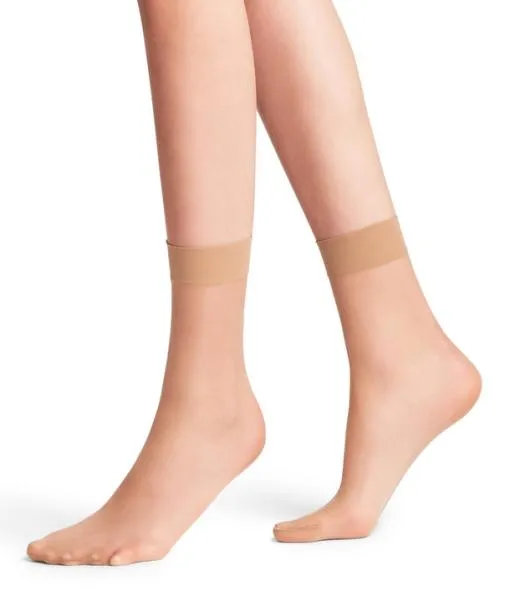 Women Seidenglatt 15 DEN Women Anklets Powder FALKE Fullyfashioned Stockings